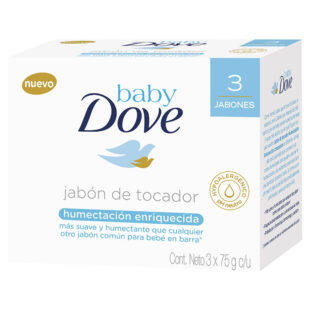 3 JABONES DOVE BABY HUMECTACI.ENRI.75 GR