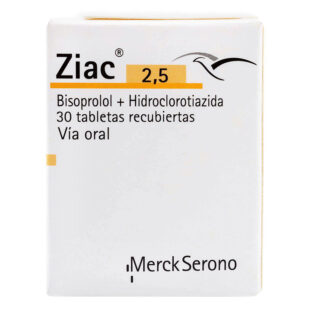 ZIAC 2.5 MG 30 TABLETAS (3%+)(A)