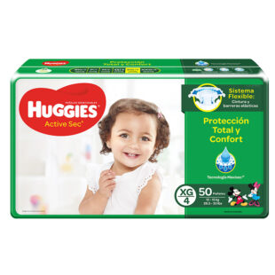 PAN.HUGGIES ACTIVE SEC ET.4 XG 50 UND
