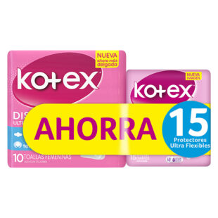 TOA.KOTEX ULTRA TELA 10 UND AHOR.15 KISS