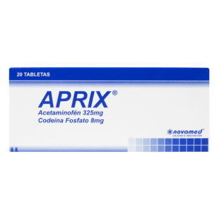 APRIX 325/8 MG 20 TABLETAS