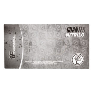 GUANTE NITRILO NEGRO T.L 100 UND INVERFA